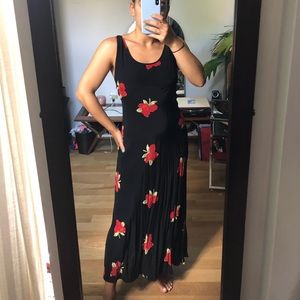 Vintage floral bias cut dress small